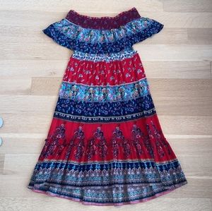 Patrons of Peace Off the Shoulder Dress